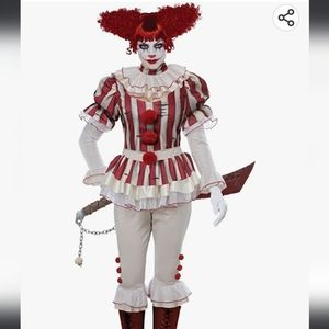 Pennywise costume & wig & gloves